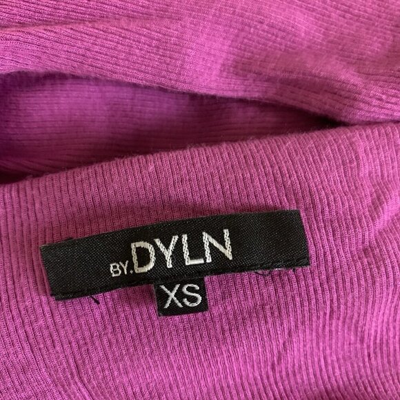 By DYLN Magenta Ribbed Wrap Halter Festival Crop Top Y2K XS - Picture 4 of 5